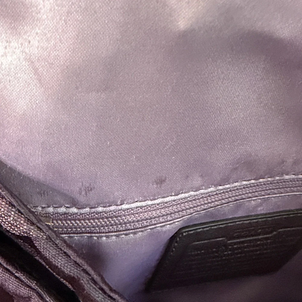Coach Plum Jacquard Hobo Bag with Gold Hardware